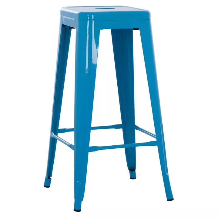 ΣΚΑΜΠΟ ΜΠΑΡ ΜΕΤΑΛΛΙΚΟ MELITA HM8642.48 ΣΕ ΜΠΛΕ 43x43x78Υεκ.