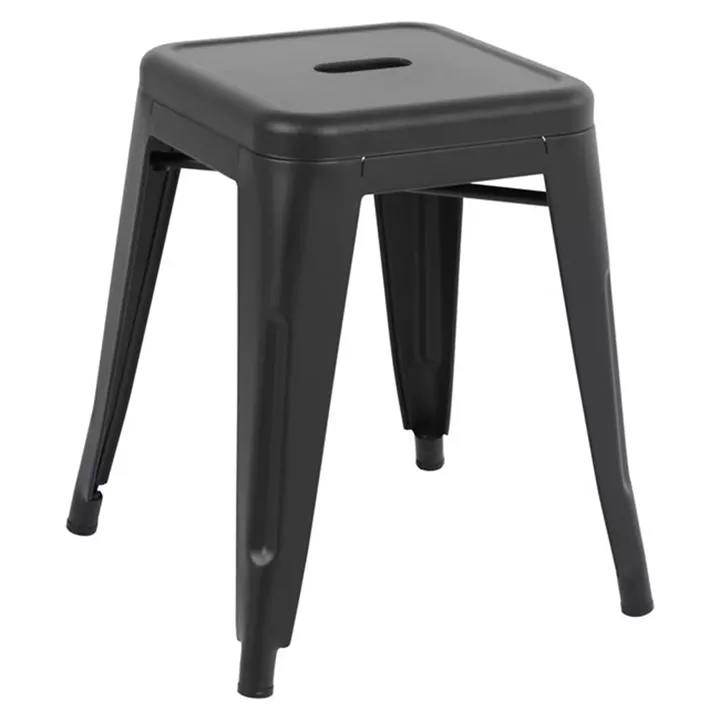 STOOL MELITA HM0096.42 METAL IN MATTE BLACK COLOR 39x39x46Hcm.