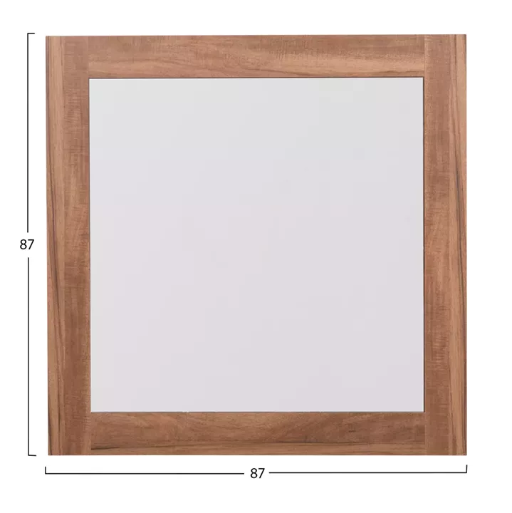 WALL MIRROR SQUARE SERIES HARRY HM4485.01 MELAMINE IN NATURAL WOOD COLOR 87x2(thickness)x87cm.