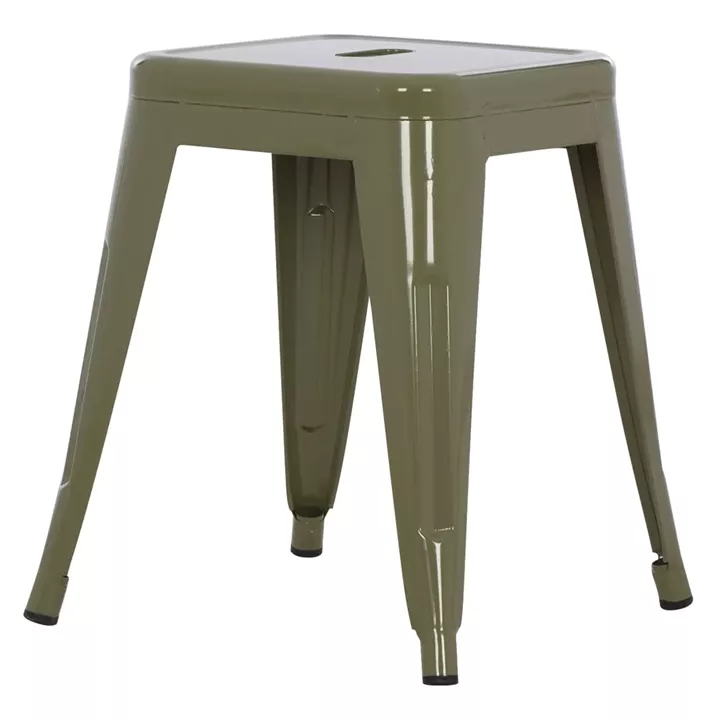 STOOL MELITA HM0096.43 METAL IN DARK OLIVE COLOR 39x39x46Hcm.