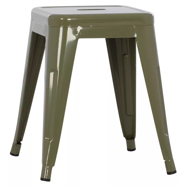 STOOL MELITA HM0096.43 METAL IN DARK OLIVE COLOR 39x39x46Hcm.