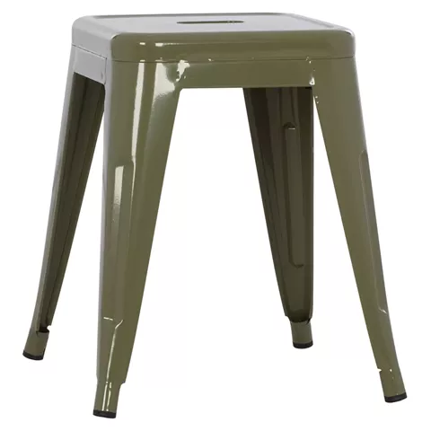 STOOL MELITA HM0096.43 METAL IN DARK OLIVE COLOR 39x39x46Hcm.