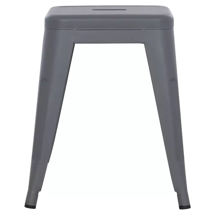 STOOL MELITA HM0096.50 METAL IN MATTE GREY COLOR 39x39x46Hcm.