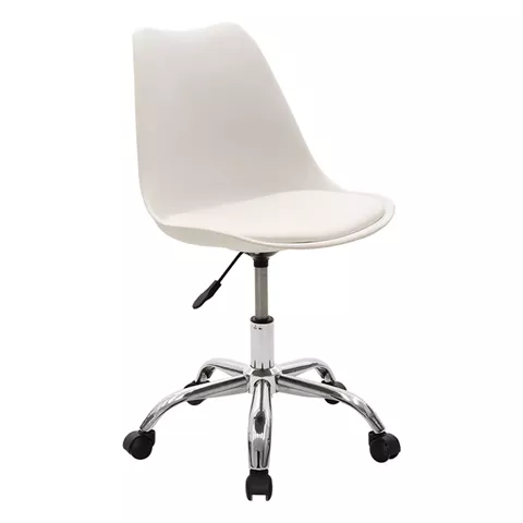 Office chair Gaston II pakoworld PP-PU in white color