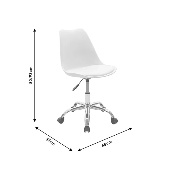 Office chair Gaston II pakoworld PP-PU grey