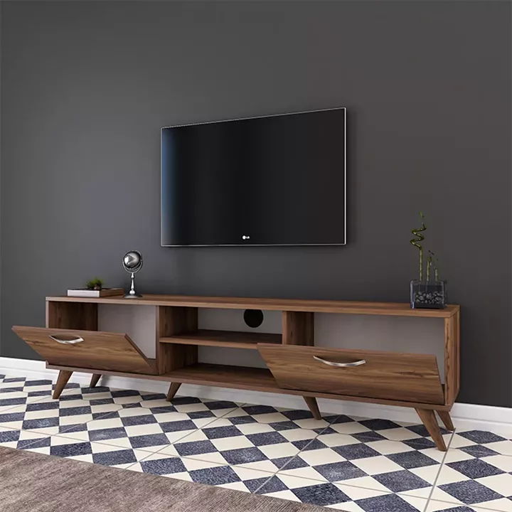 Tv unit Sabian pakoworld in walnut 180x35x48,5cm