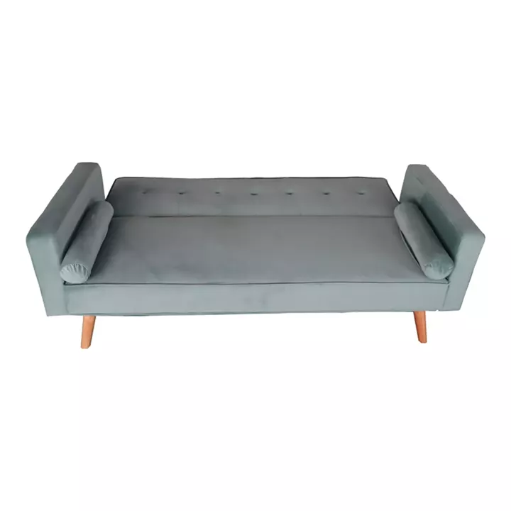 Sofa-bed Success pakoworld 3-seater velvet fabric in green shade 190x80x84cm