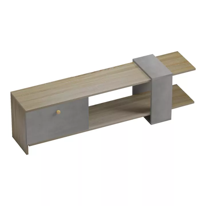 Standi pakoworld TV stand in sonoma-grey cement color 120x25x36.8cm