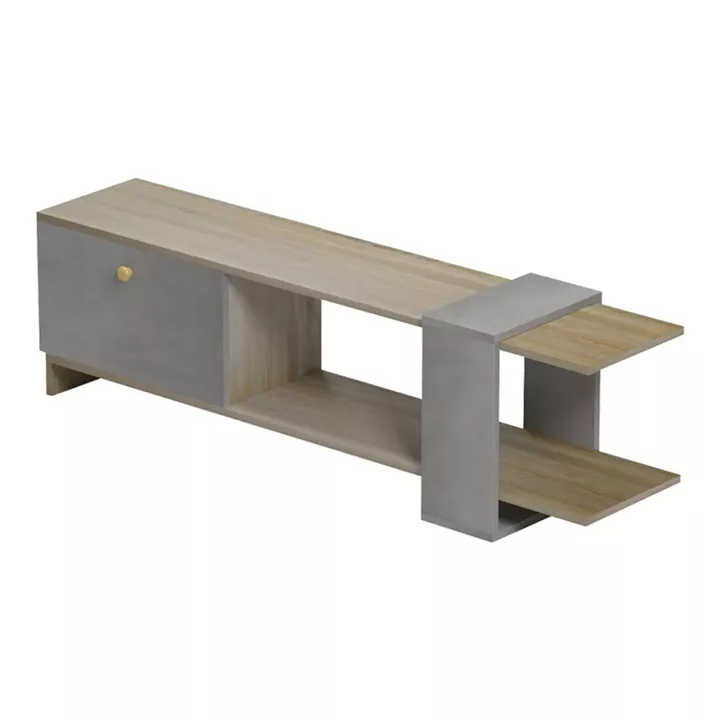 Standi pakoworld TV stand in sonoma-grey cement color 120x25x36.8cm