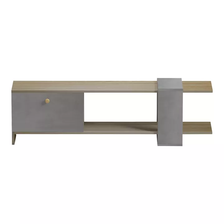 Standi pakoworld TV stand in sonoma-grey cement color 120x25x36.8cm