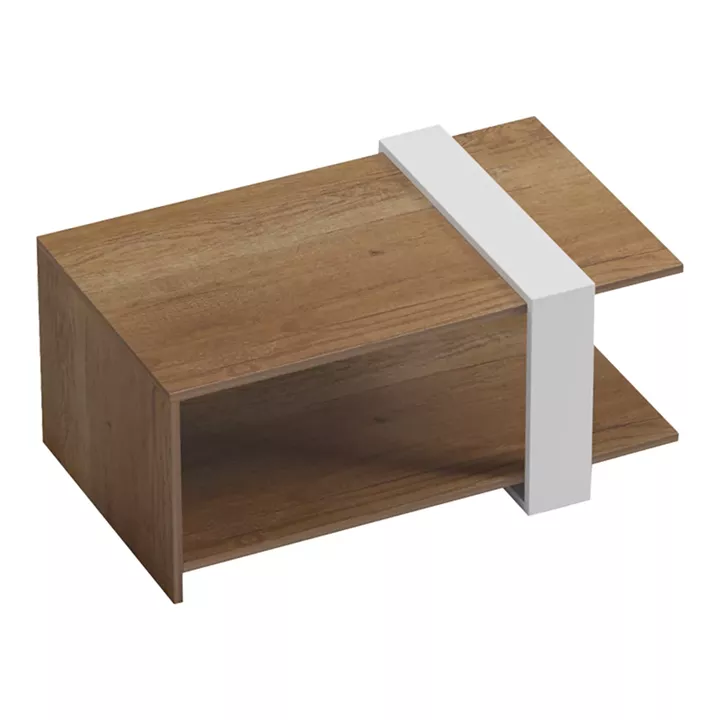 Coffee table Masasi pakoworld in natural-white color 80x50x35cm