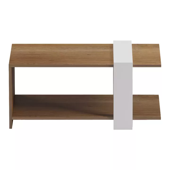 Coffee table Masasi pakoworld in natural-white color 80x50x35cm