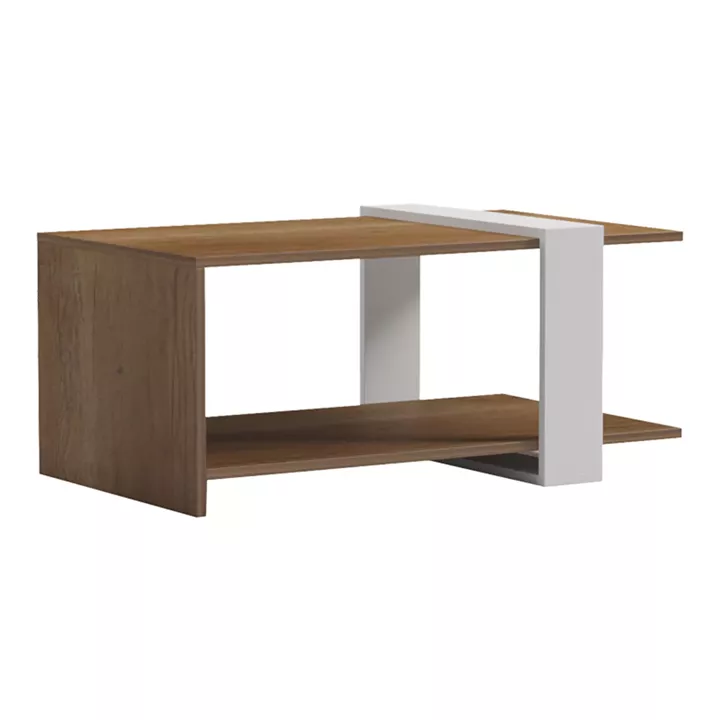 Coffee table Masasi pakoworld in natural-white color 80x50x35cm