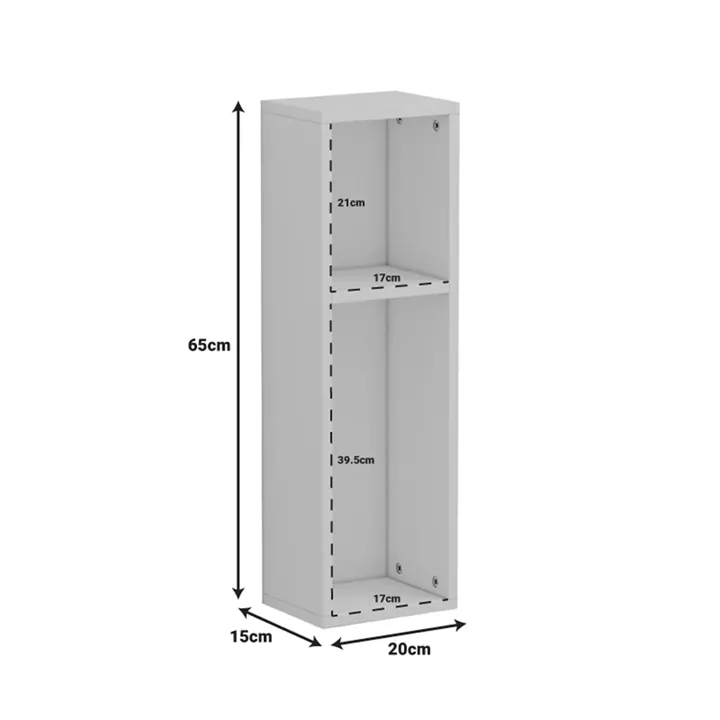 Floor Racks Pakoworld in white color 20x15x65cm