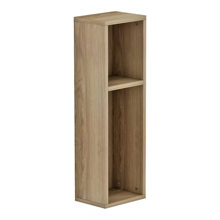 Floor Racks Pakoworld melamine in grey-cemente color 20x15x65cm