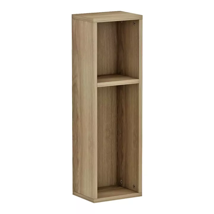 Floor Racks Pakoworld melamine in grey-cemente color 20x15x65cm