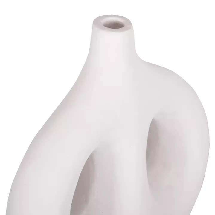 DECORATIVE VASE SERIES CLAYVON HM4413 TERRACOTTA IN WHITE COLOR 23.5x8x24.5Hcm.