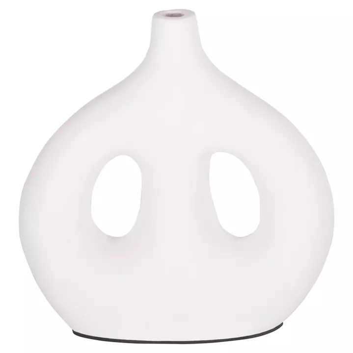 DECORATIVE VASE SERIES CLAYVON HM4413 TERRACOTTA IN WHITE COLOR 23.5x8x24.5Hcm.