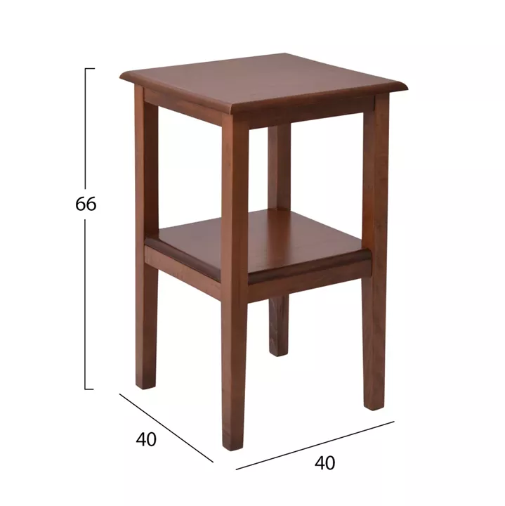 Side table 40x40 walnut color HM8251