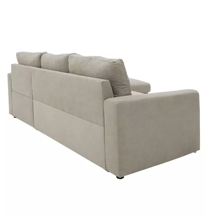 Corner sofa-bed left corner Belle pakoworld beige 236x164x88cm
