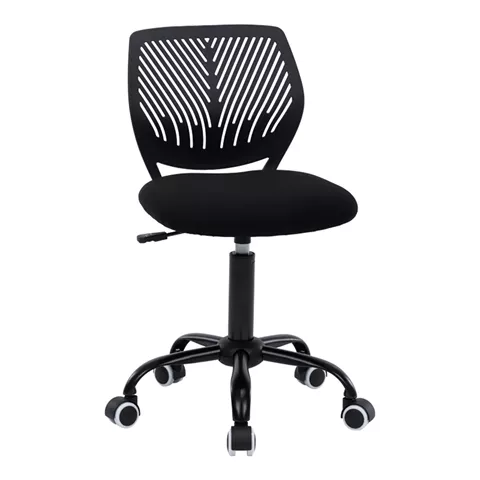 Kid's office chair Kador pakoworld fabric mesh in black color 52x52x72-94cm