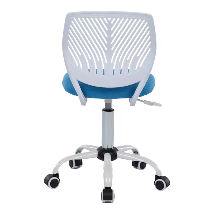 Kid's office chair Kador pakoworld fabric mesh in blue-white color 52x52x72-94cm