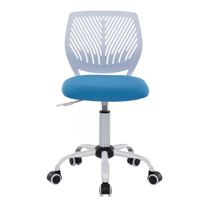 Kid's office chair Kador pakoworld fabric mesh in blue-white color 52x52x72-94cm