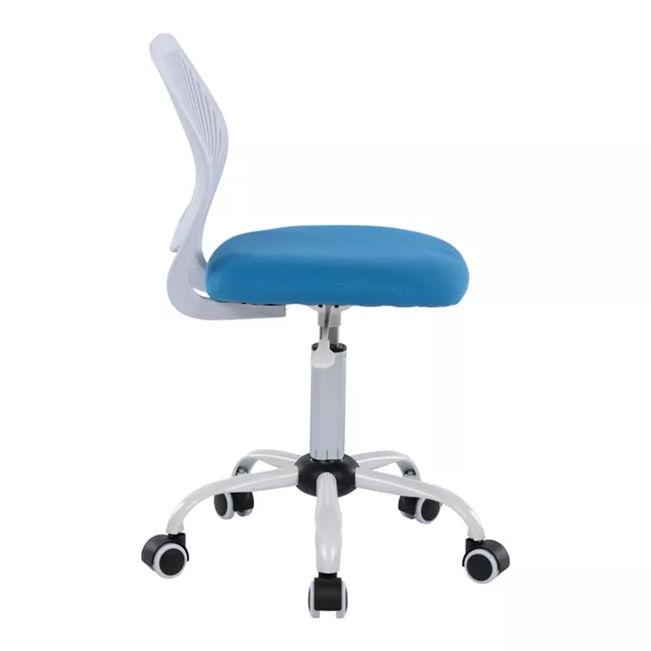 Kid's office chair Kador pakoworld fabric mesh in blue-white color 52x52x72-94cm