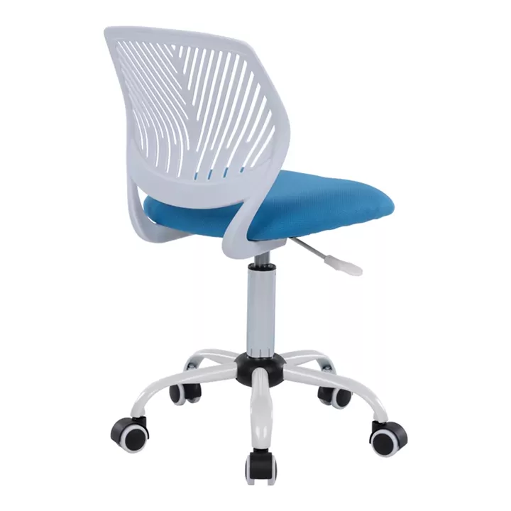 Kid's office chair Kador pakoworld fabric mesh in blue-white color 52x52x72-94cm