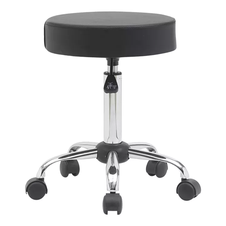 Office-work stool with wheels Uficio pakoworld pu in black shade 46x42x48-64cm