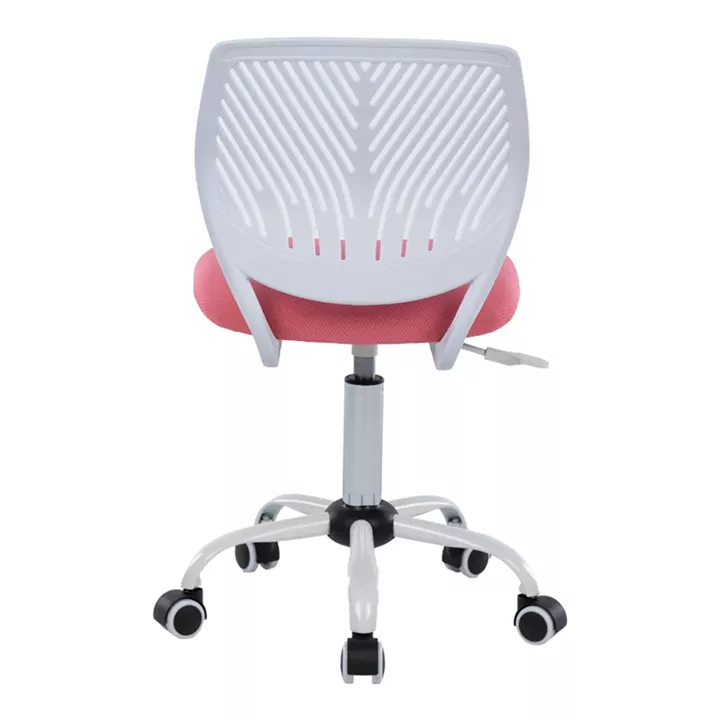 Kid's office chair Kador pakoworld fabric mesh in pink-white color 52x52x72-94cm