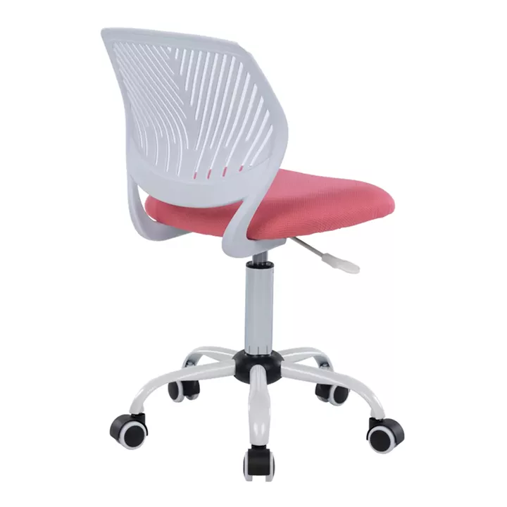 Kid's office chair Kador pakoworld fabric mesh in pink-white color 52x52x72-94cm