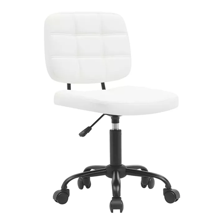 Office chair Sedia pakoworld pu white 50x50x75-85cm