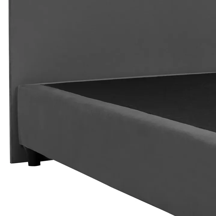 Bed HM648.10 DOLORES, grey velvet, 120x200cm