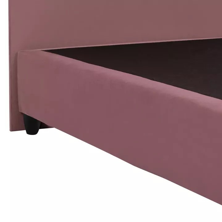 Bed HM648.12 DOLORES, dusty pink velvet, 120x200