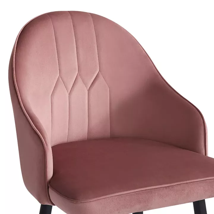 Bar stool Velva pakoworld velvet in rotten apple color 49x63x102cm