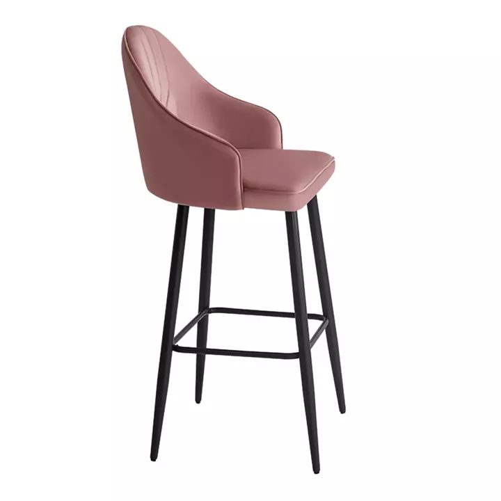 Bar stool Velva pakoworld velvet in rotten apple color 49x63x102cm