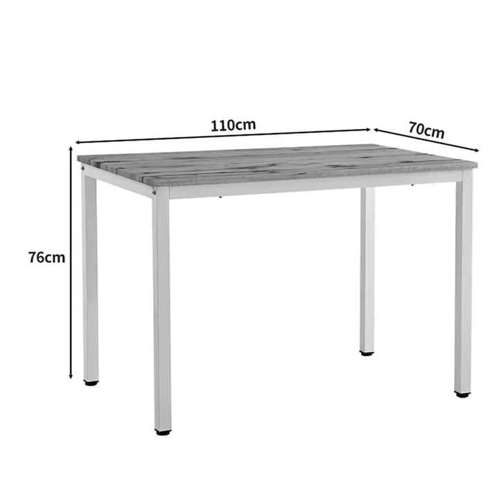 Dining table Witte pakoworld MDF/Metal in sonoma color with black leg 110x70x76cm
