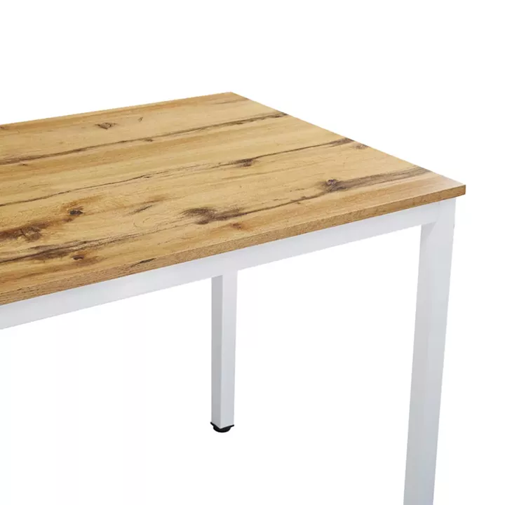 Dining table Witte pakoworld MDF/Metal in sonoma color with black leg 110x70x76cm