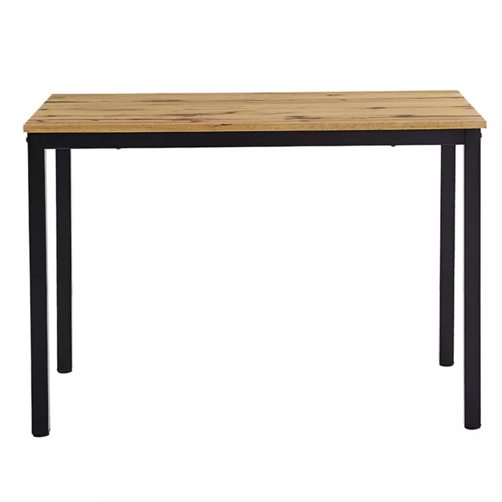 Dining table Witte pakoworld MDF/Metal in sonoma color with white leg 110x70x76cm
