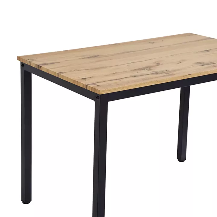 Dining table Witte pakoworld MDF/Metal in sonoma color with white leg 110x70x76cm