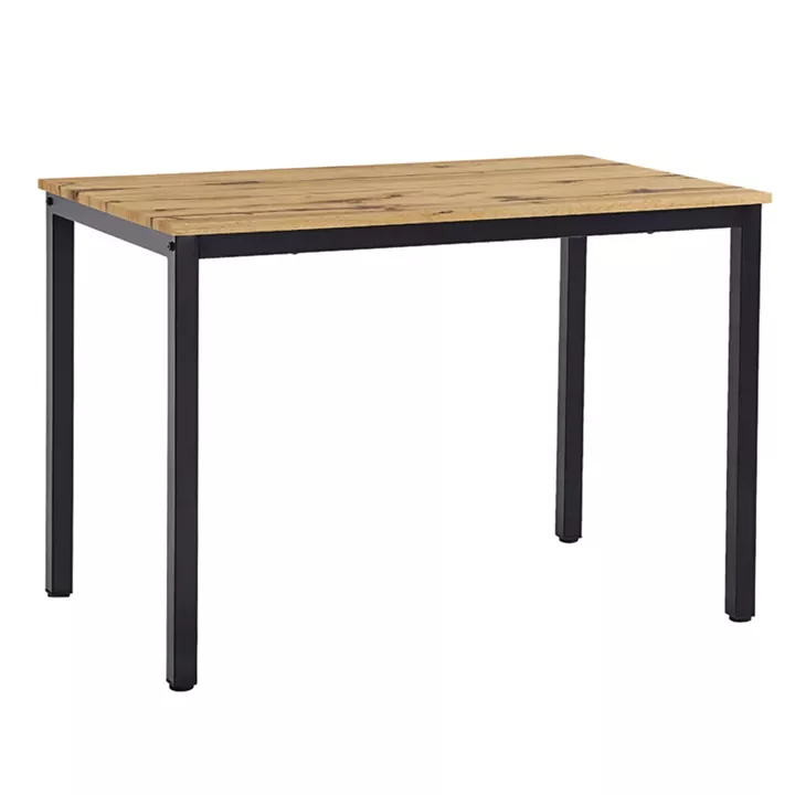 Dining table Witte pakoworld MDF/Metal in sonoma color with white leg 110x70x76cm