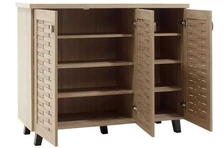 Shoe cabinet MANTAM pakoworld 16 pairs sonoma 115.5x40x92cm