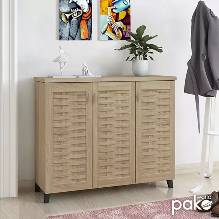 Shoe cabinet MANTAM pakoworld 16 pairs sonoma 115.5x40x92cm