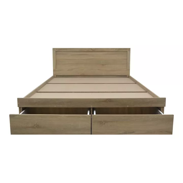 Bed Olympus pakoworld with drawer in light oak color 140x200cm