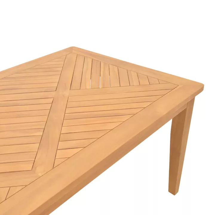 Dining set 7pcs Ganny-Mady pakoworld teak wood in natura shade 200x100x75cm