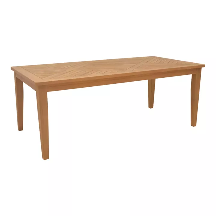 Dining set 7pcs Ganny-Mady pakoworld teak wood in natura shade 200x100x75cm