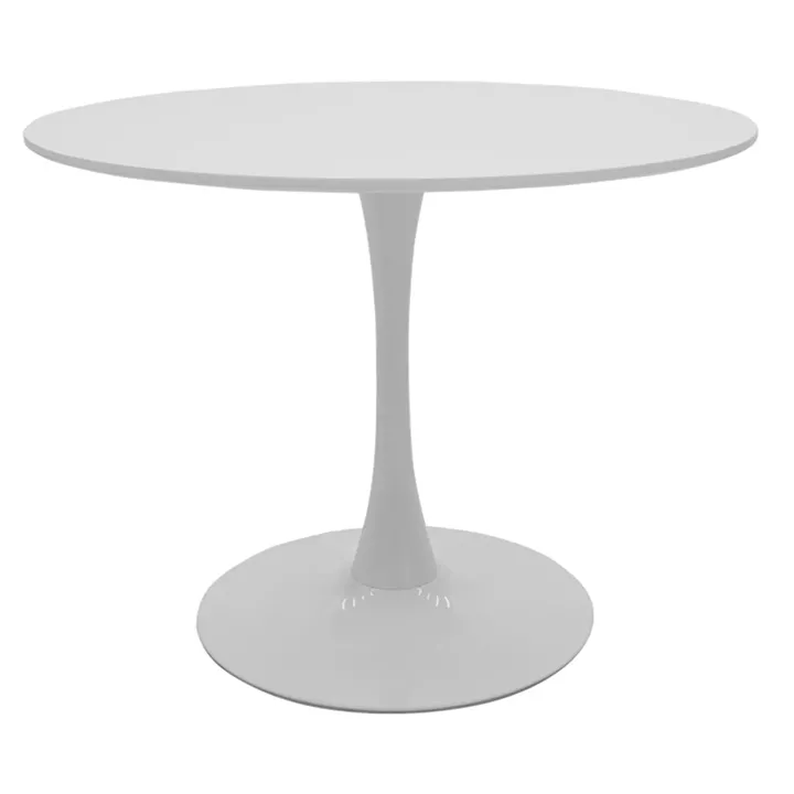 Ezra-Balou pakoworld dining table set of 5 pp-mdf in white color D100x75cm
