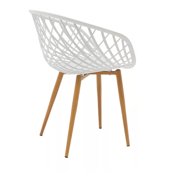 Ezra-Balou pakoworld dining table set of 5 pp-mdf in white color D100x75cm