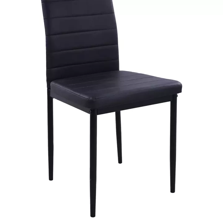 Metallic chair Lady HM0037.12 Black PU Metallic Frame K/D 40x48x95 cm